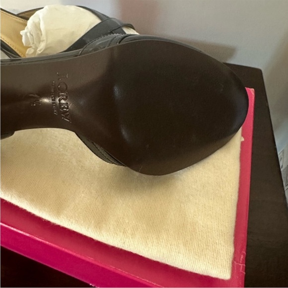 J Crew Italy Patent Leather Royal Alessia Peep Toe Heel Pump Shoe 7.5 - Picture 2 of 4